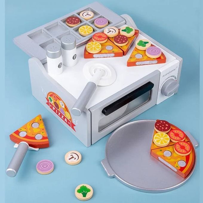 Four à pizza avec accessoires en bois – Image 2