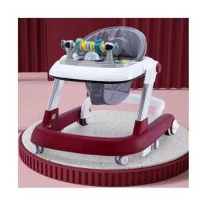 Youpala Trotteur bébé 2en1 Pliable et confortable Bordeaux