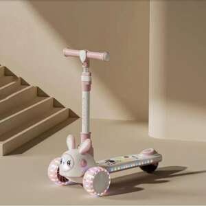Trottinette 3 roues Lapin pliable  - Rose