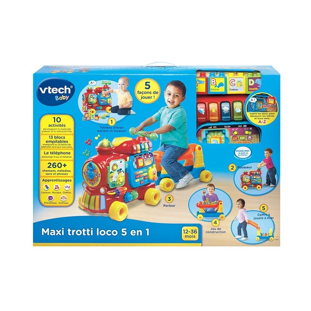 Maxi trotti loco 5 en 1 - Porteur enfant interactif - VTech – Image 5