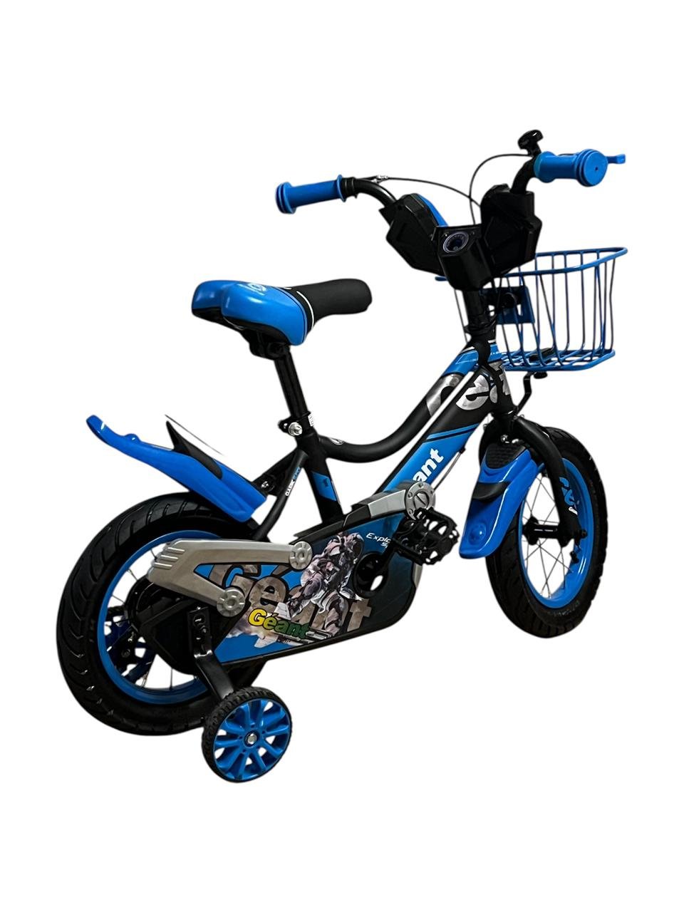 Vélo 12 pouces en acier - Bicyclette de 3 à 6 ans Bleu – Image 2