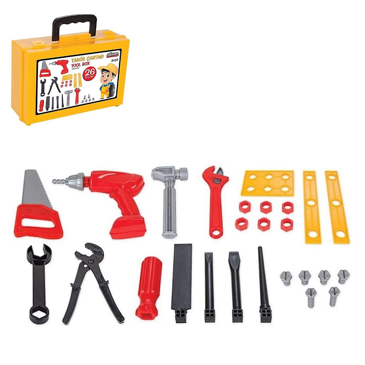 Pilsan Mallette à outils pour enfants avec 28 outils