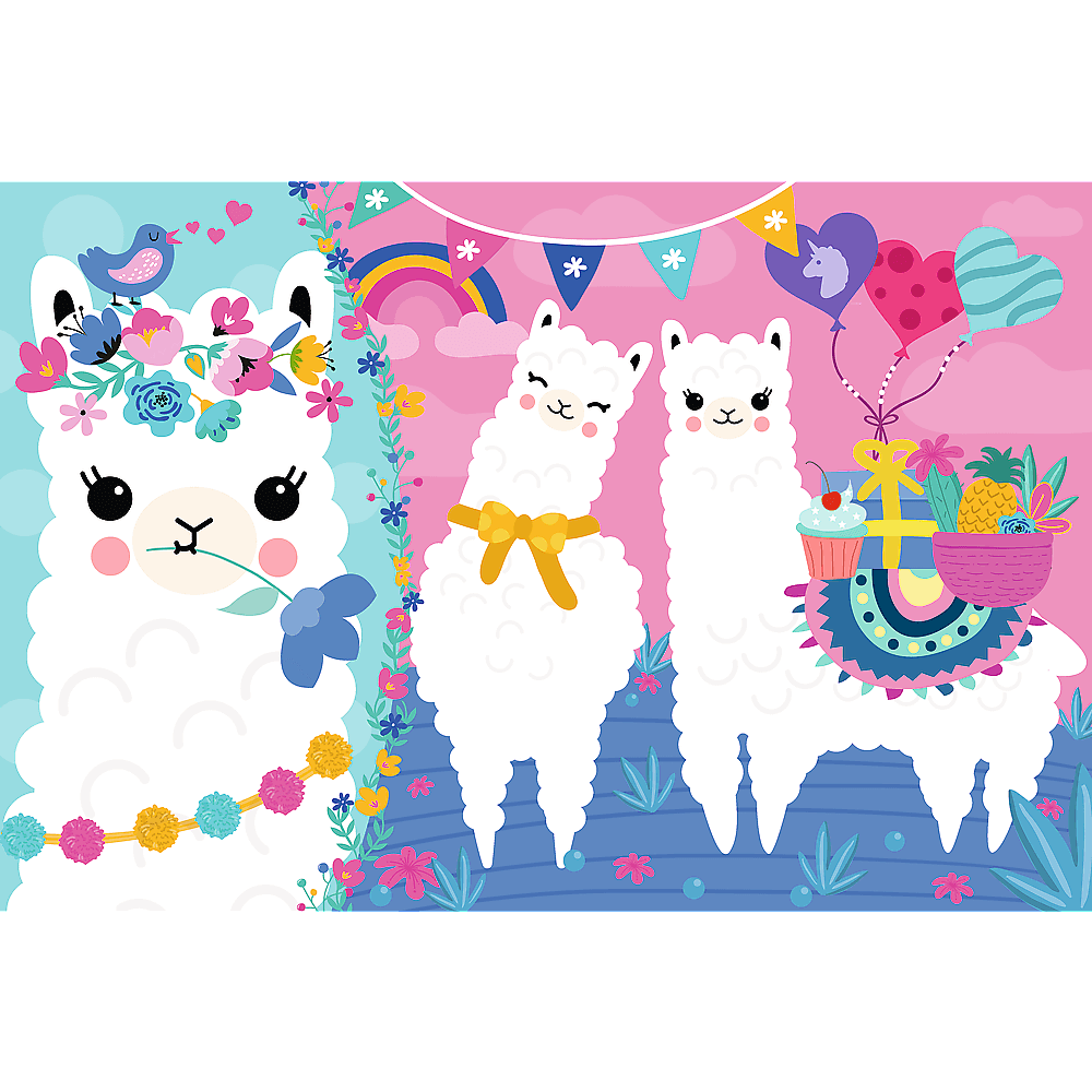 Trefl - Puzzle 100 pièces - Lamas heureux – Image 2