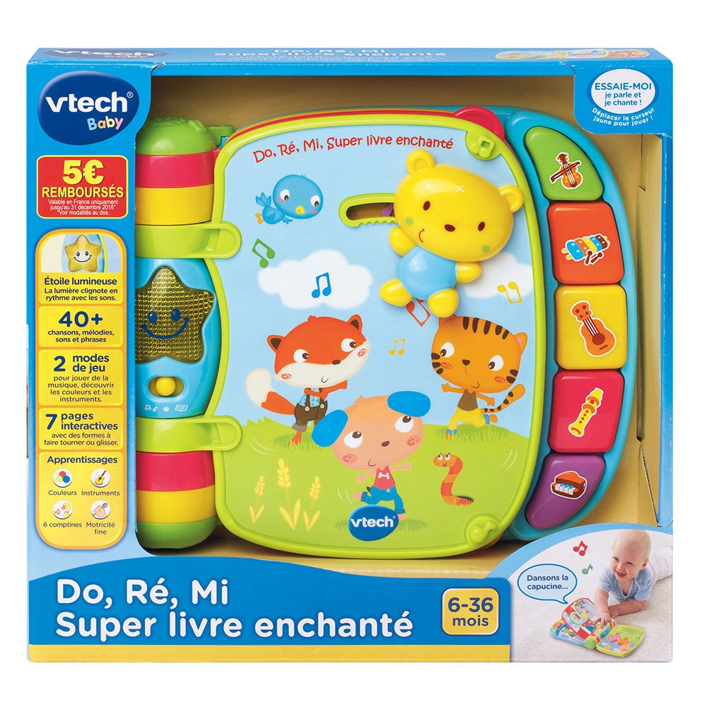 Vtech-Do, Ré, Mi super livre enchanté bleu – Image 5