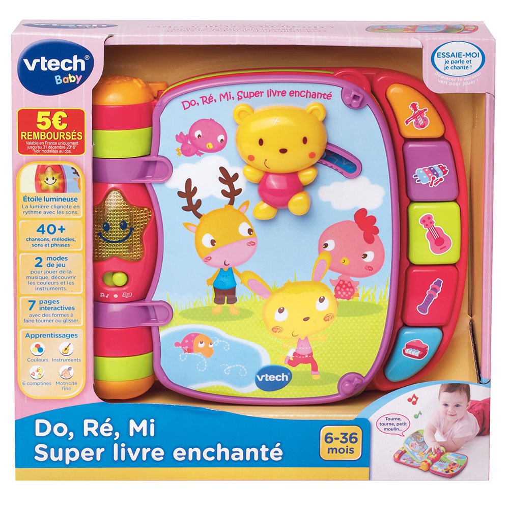 Vtech-Do, Ré, Mi super livre enchanté rose – Image 6