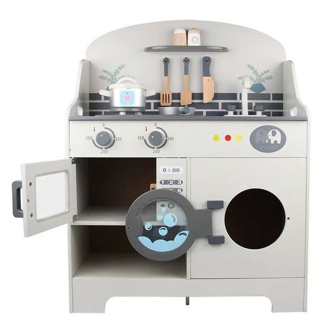 Cuisine Bois pour enfant avec accessoires - 78.5 x 29 x 59.5 cm – Image 2