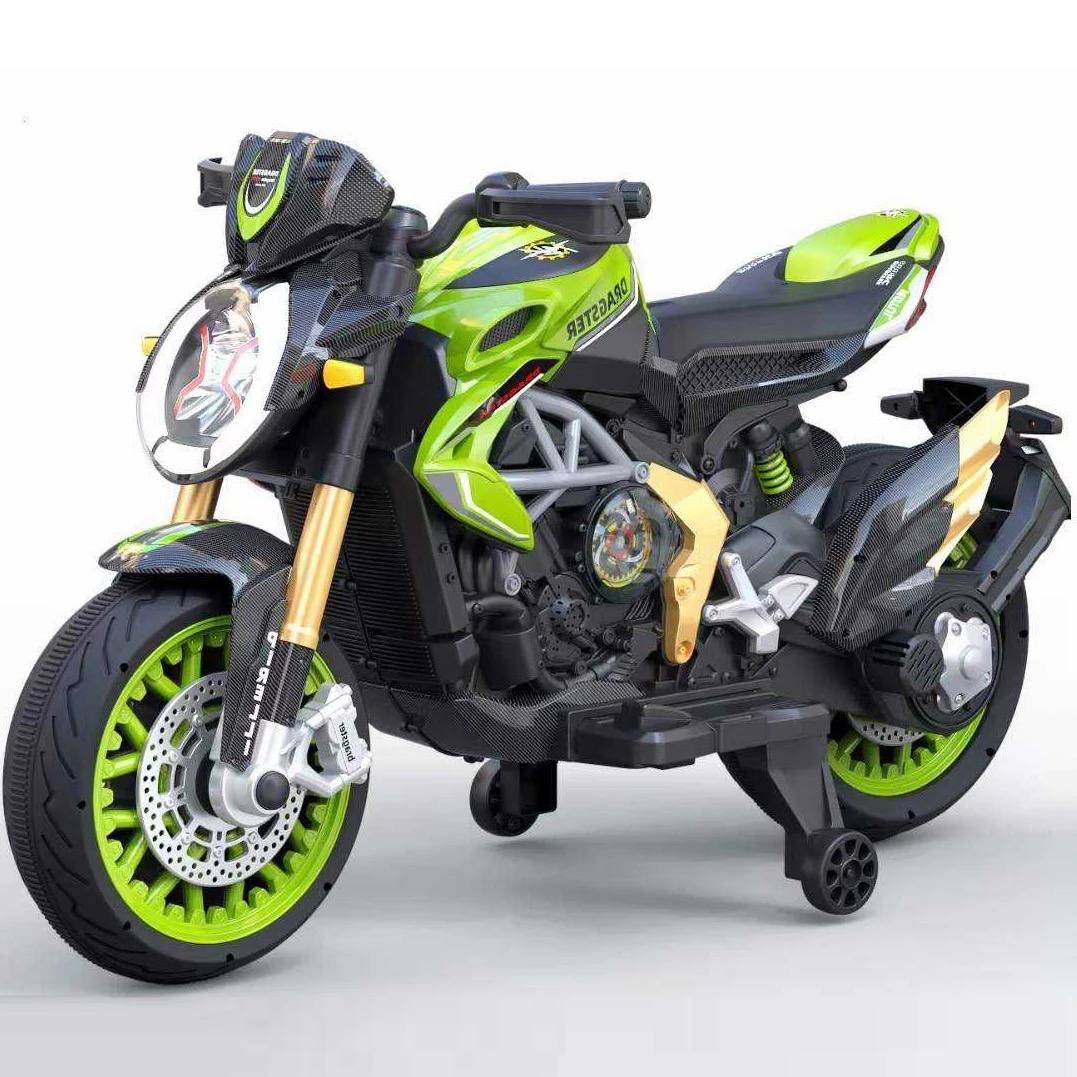 Moto électrique sportive 12V - Vert