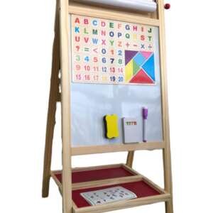 Tableau magnétique en bois double face pliable - 73,5cm x  37 cm