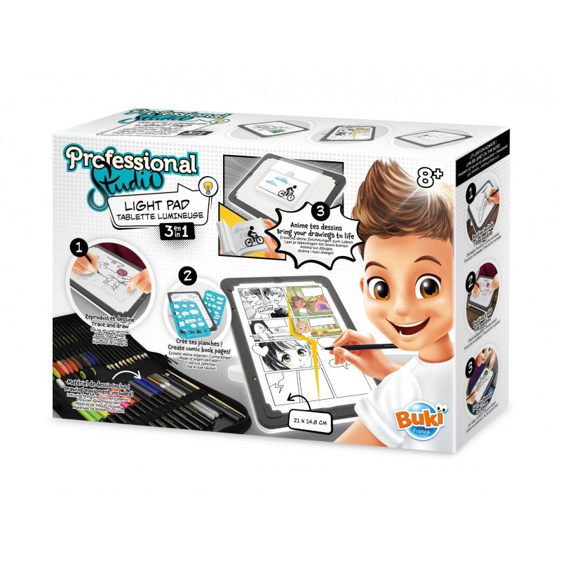 Professional Studio Tablette lumineuse 3en1 de dessin- Buki