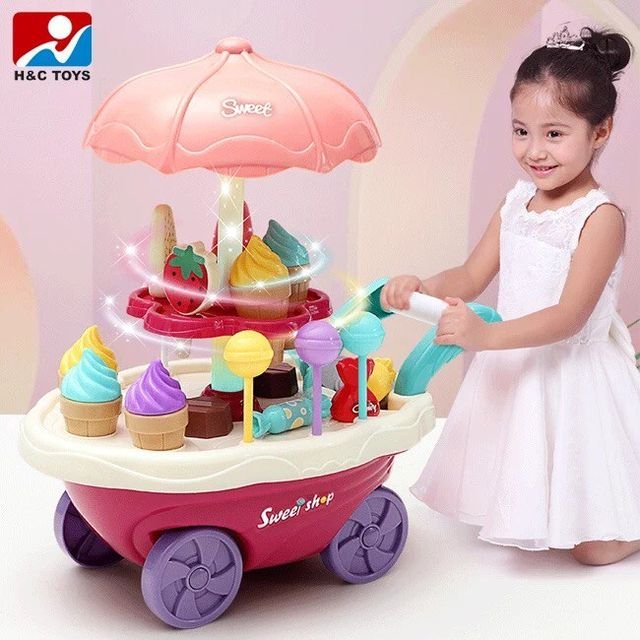 Ensemble de jeu de chariot à dessert pour enfants – Image 2