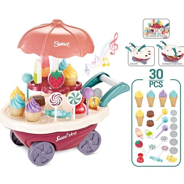 Ensemble de jeu de chariot à dessert pour enfants – Image 3