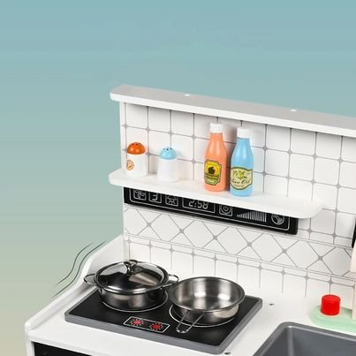Cuisine en bois pour enfant - Vert – Image 2