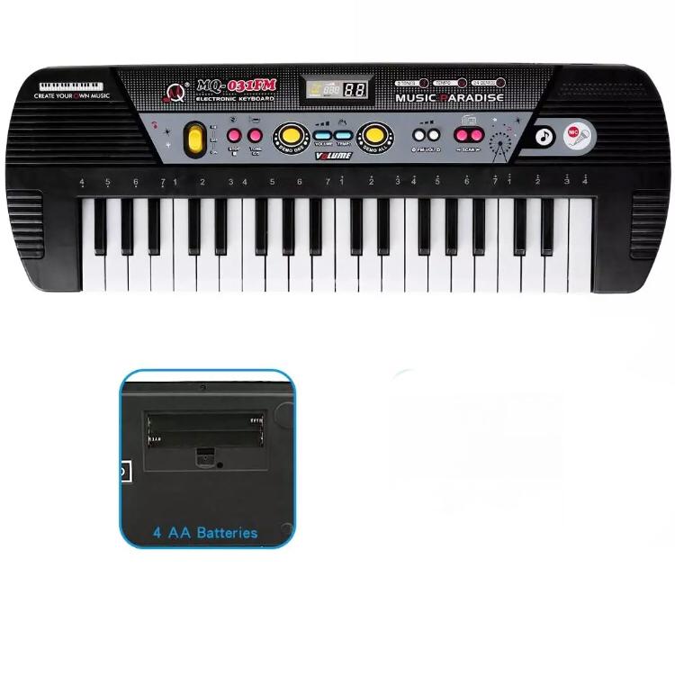 Clavier de Piano 37 Touches Clavier Électrique avec Microphone Portable – Image 5