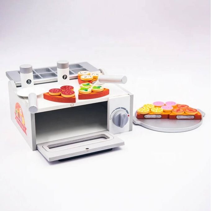 Four à pizza avec accessoires en bois – Image 3