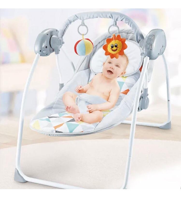 Balançoire bébé électrique avec télécommande - Relax Gris