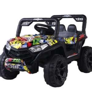 Voiture électrique avec batterie pour enfants Mini BUGGY-Jaune