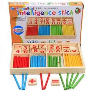 Bâton d'intelligence mathématique en bois pour enfants