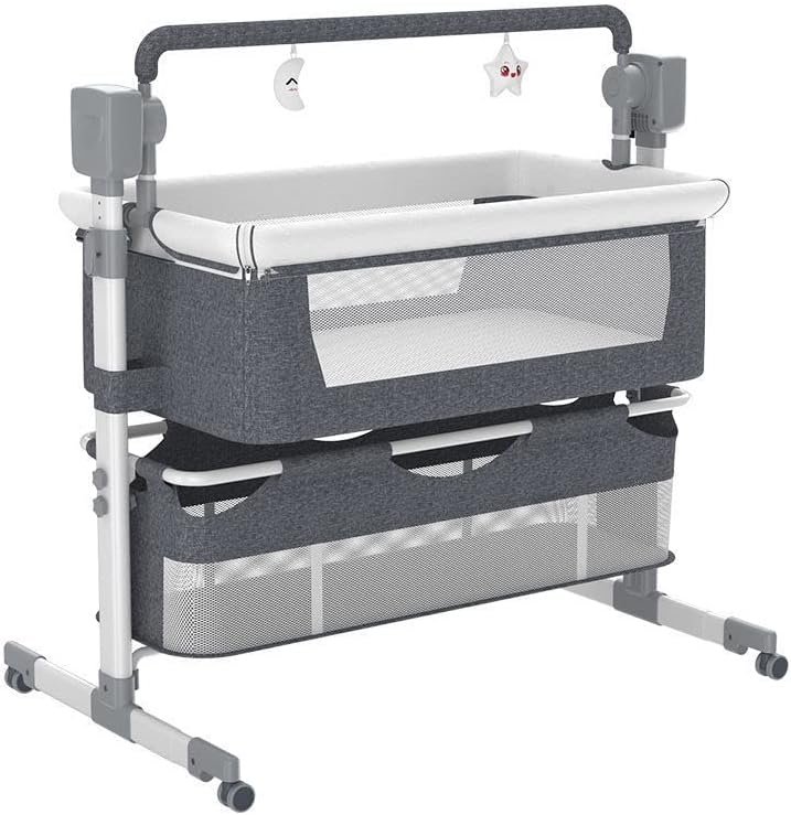 Berceau Bebe, 3 en 1 Cododo Electrique avec Moustiquaire, Matelas
