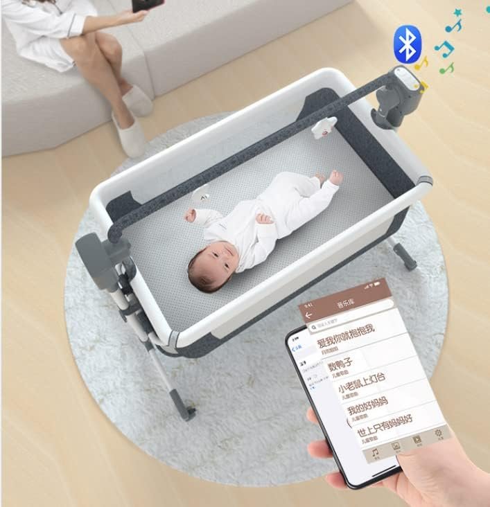 Berceau Bebe, 3 en 1 Cododo Electrique avec Moustiquaire, Matelas – Image 3