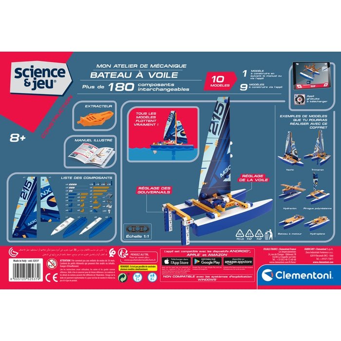 Clementoni –Mon Atelier de mécanique Bateau à voile 10 modèles à réaliser – Image 3