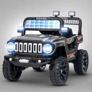 Voiture électrique SUV 4 motrices 12V pour enfant avec lumière - Noir