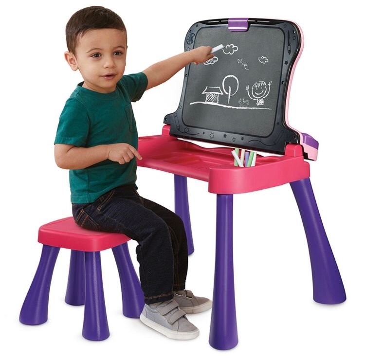 Magi bureau interactif 4 en 1 Rose - Vtech – Image 3