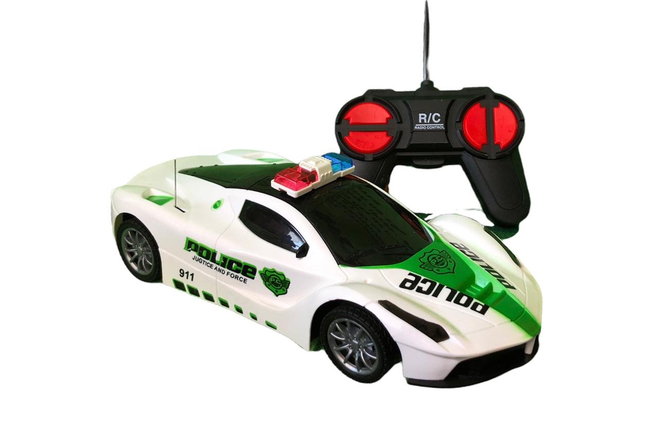 Voiture Radiocommandée de police blanc