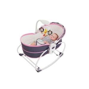 Balancelle 5 en 1 relax avec vibrations musicales - Rose