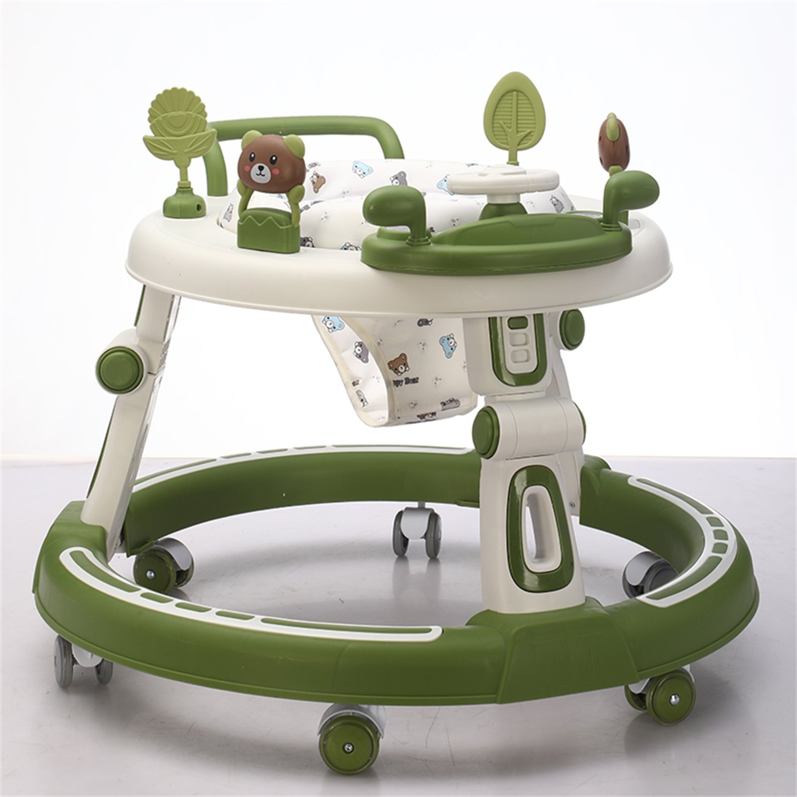 Youpala réglable et pliable avec son et lumière ronde pour bébé - Vert