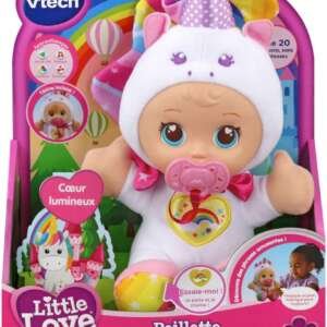 VTech - Little Love - Paillette Licorne Arc-en-Ciel, Poupee Licorne Interactive