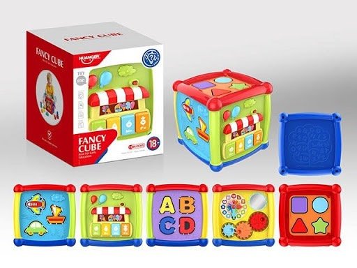 Jouet cube multifonctionnel à 6 faces pour bébé de 1 à 3 ans - Huanger