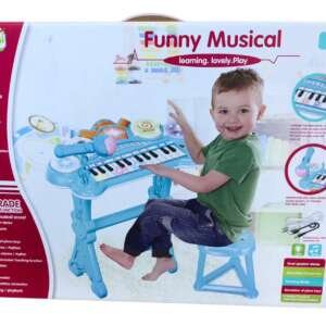 Piano a 24 touches avec Microphone - Bleu