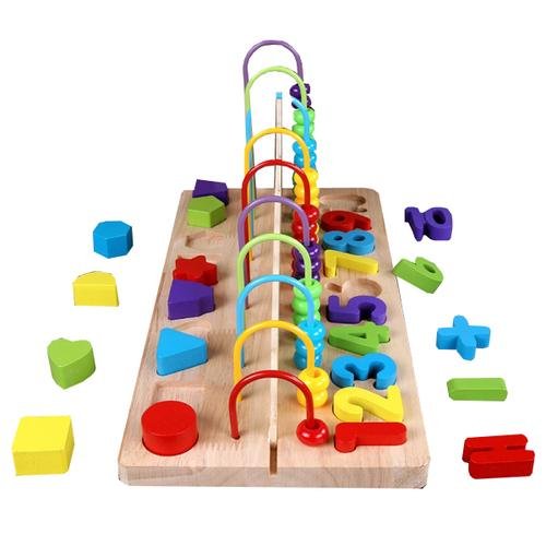 Jouet en bois de calcul et de formes Triple Play – Image 4