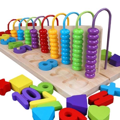 Jouet en bois de calcul et de formes Triple Play – Image 3