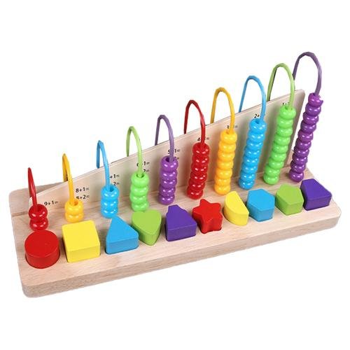 Jouet en bois de calcul et de formes Triple Play – Image 2