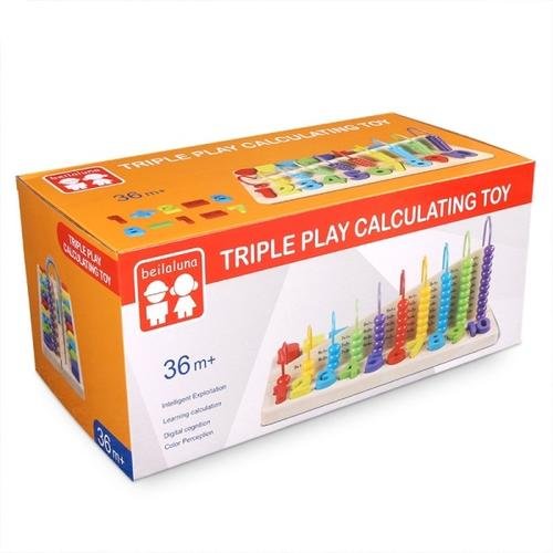 Jouet en bois de calcul et de formes Triple Play – Image 5