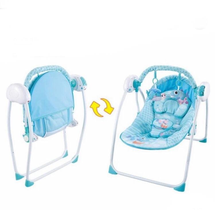 Balançoire bébé électrique avec télécommande - Relax Gris – Image 3