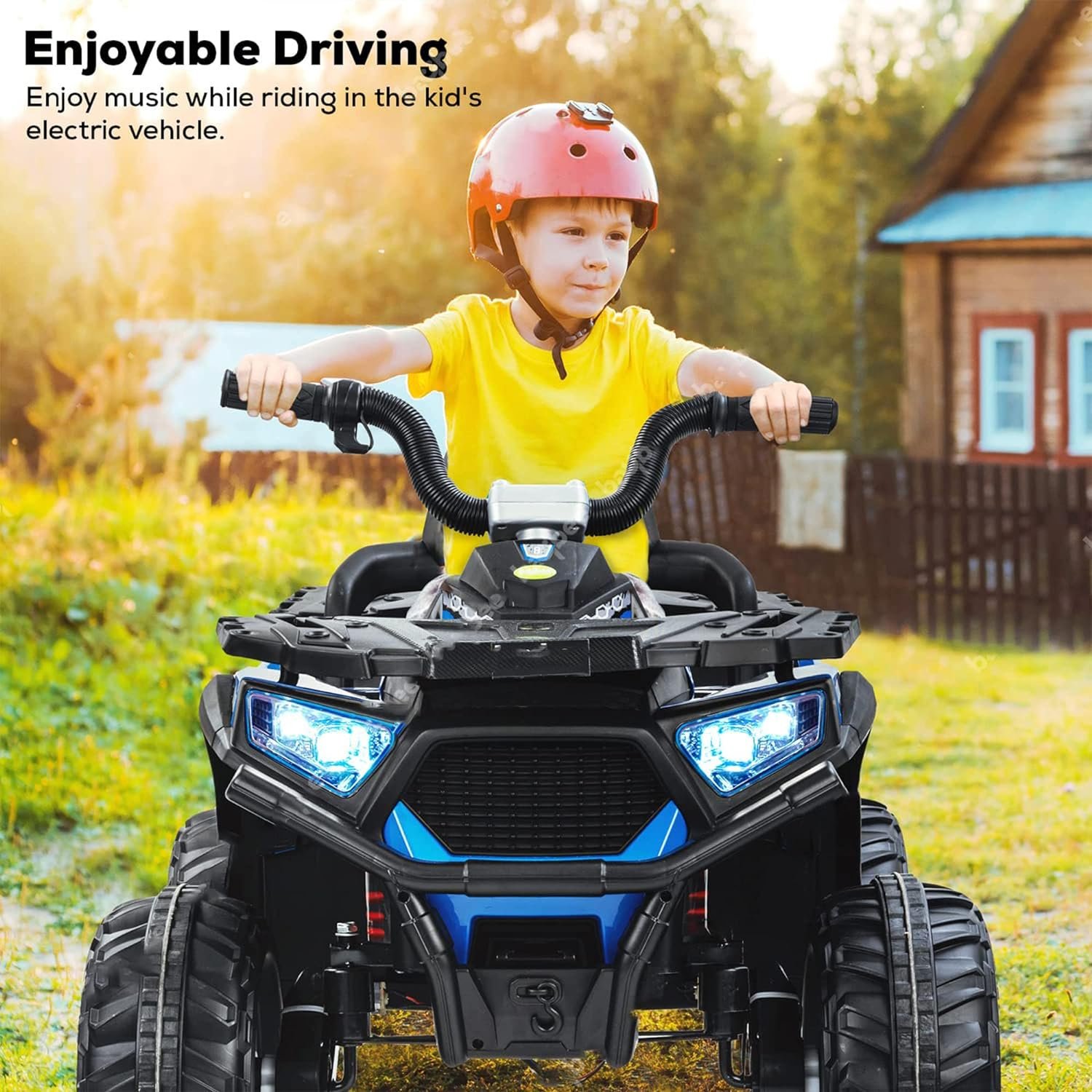 Moto quad électrique sportive 12V - Bleu – Image 2