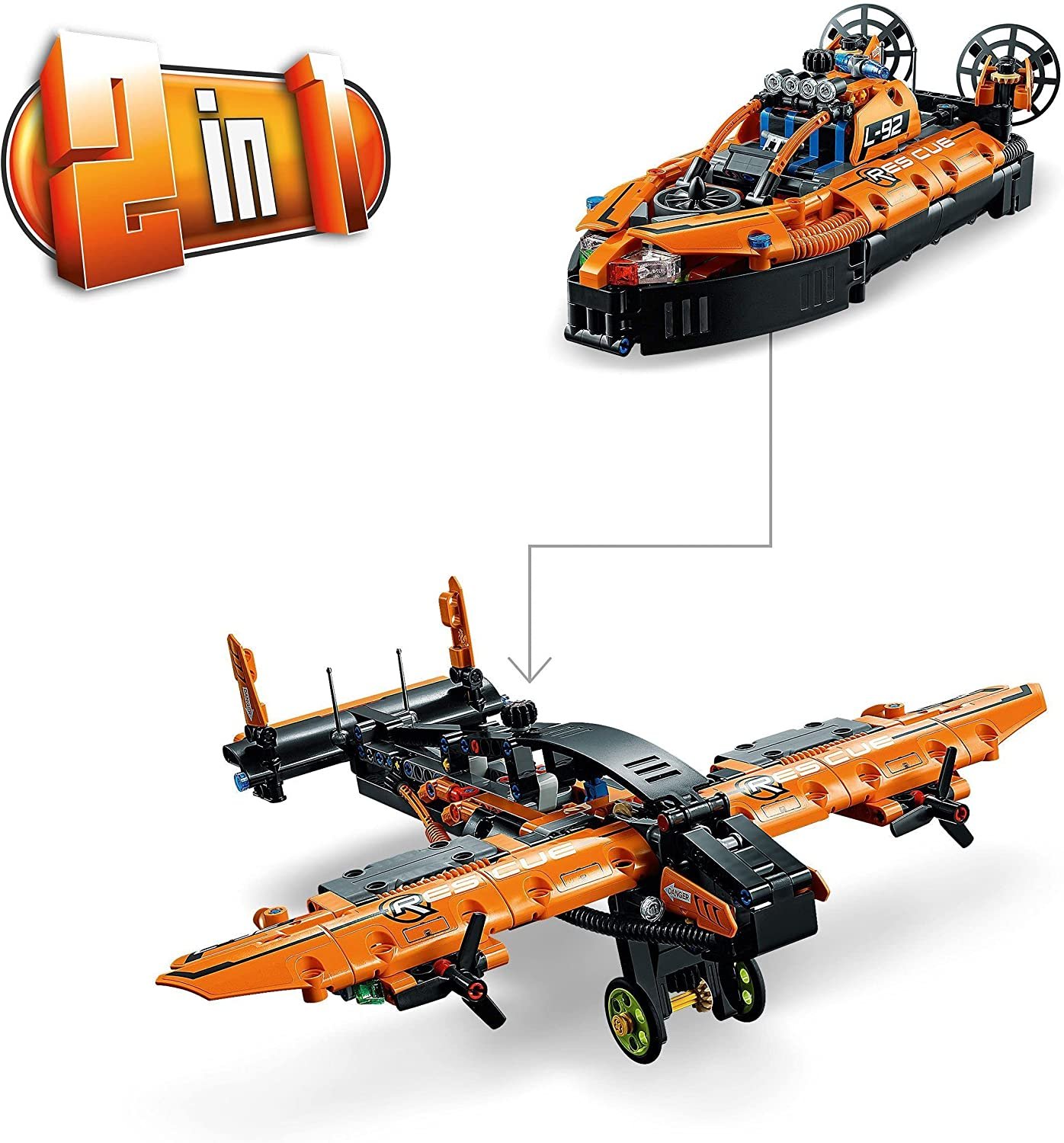 Lego Technic 2 en 1 - Aéroglisseur de sauvetage – Image 2