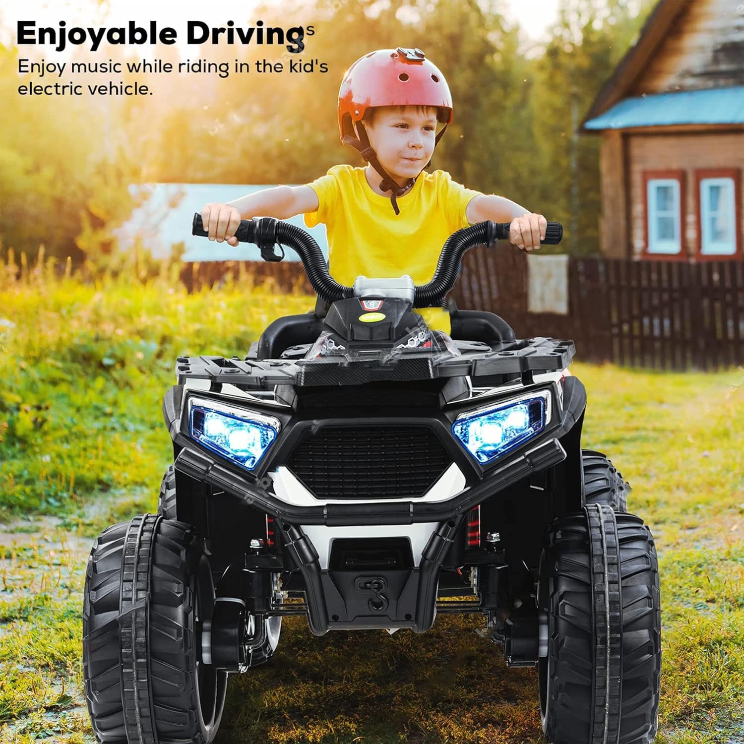 Moto quad électrique sportive 12V - Blanc – Image 2