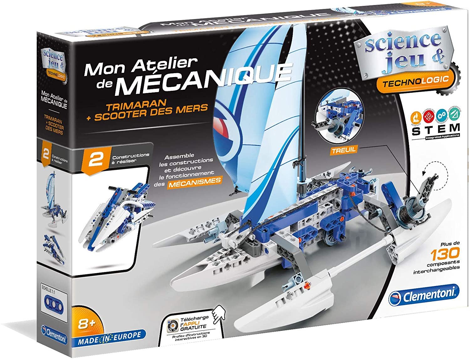Clementoni-Mon Atelier de Mécanique-Trimaran et Scooter des Mers