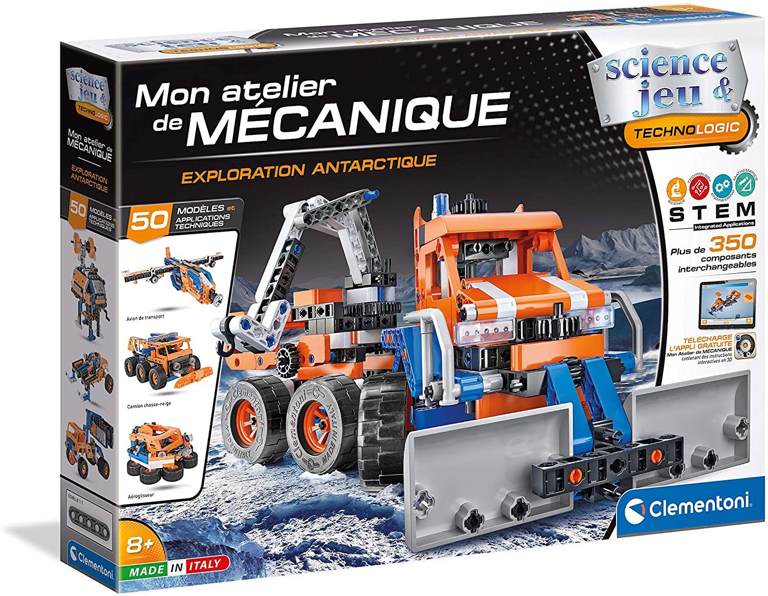 Clementoni – Mon Atelier de mécanique Exploration Antarctique 50 modèles à réaliser