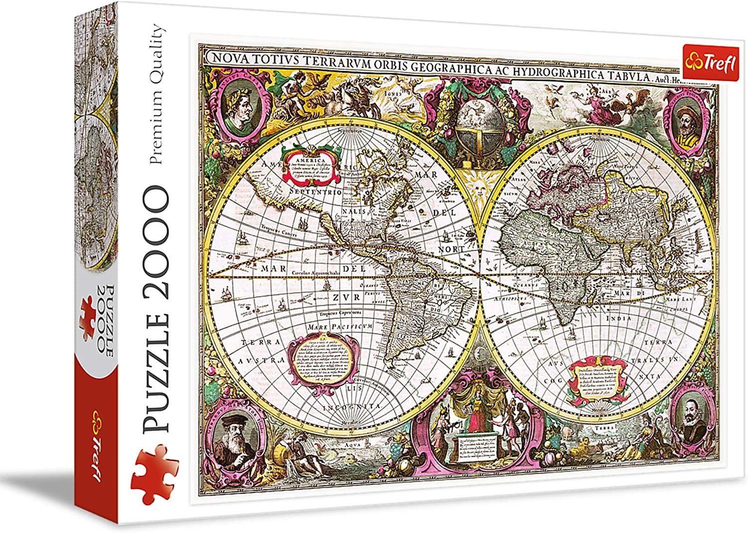 Puzzle 2000 -Carte de la terre, Merano ,Cascades d'Haifoss Trefl – Image 2