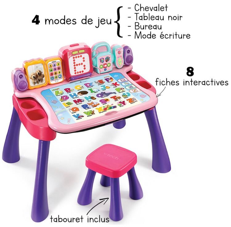 Magi bureau interactif 4 en 1 Rose - Vtech – Image 5