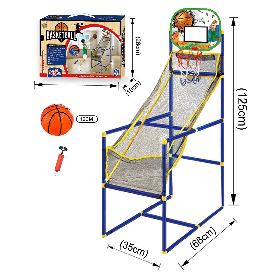 Jouet de tir de basket-ball d'équipement de sports d'enfants de 125cm – Image 3