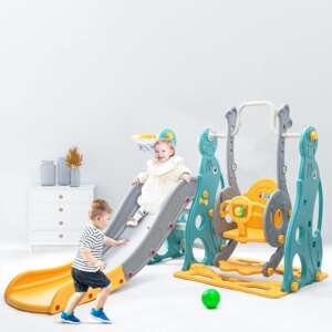 CENTRE D’ACTIVITÉS 3en1 avec Balançoire et toboggan Vert