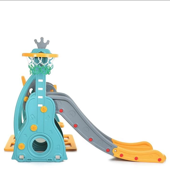 CENTRE D’ACTIVITÉS 3en1 avec Balançoire et toboggan Vert GUITAR – Image 6