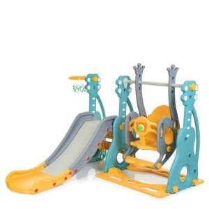 CENTRE D’ACTIVITÉS 3en1 avec Balançoire et toboggan Vert GUITAR