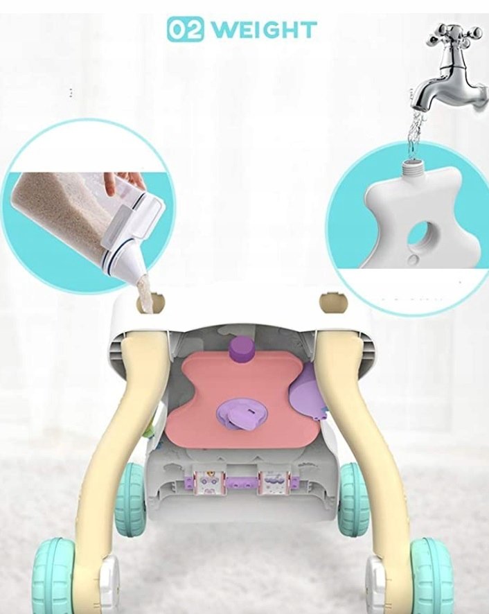 Trotteur marcheur pour bébé - 9 mois et plus - Rose – Image 2