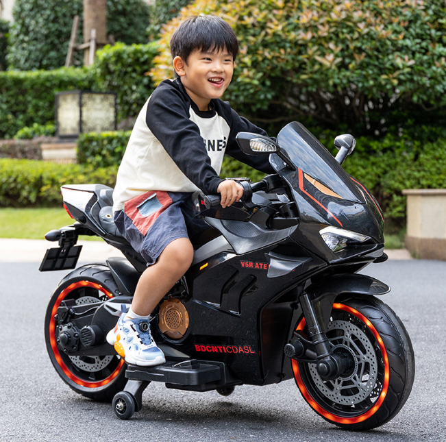 Moto électrique sportif 12V - Noir – Image 3